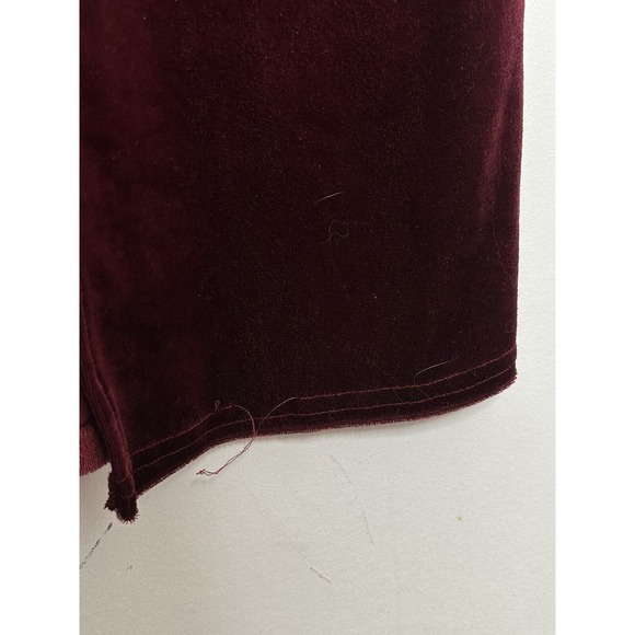 Sun Fire USA Deep Red Velvet Plush Short Sleeve Maxi Dress Sz Small - Picture 5 of 7